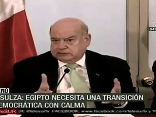 Insulza dice sobre Egipto que "todo el mundo tiene derecho a la democracia"