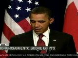 Obama afirma que se iniciaron conversaciones sobre transición en Egipto
