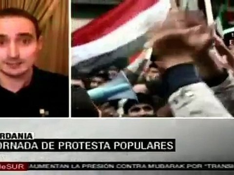 Manifestación en Jordania por reformas políticas y de apoyo al pueblo egipcio