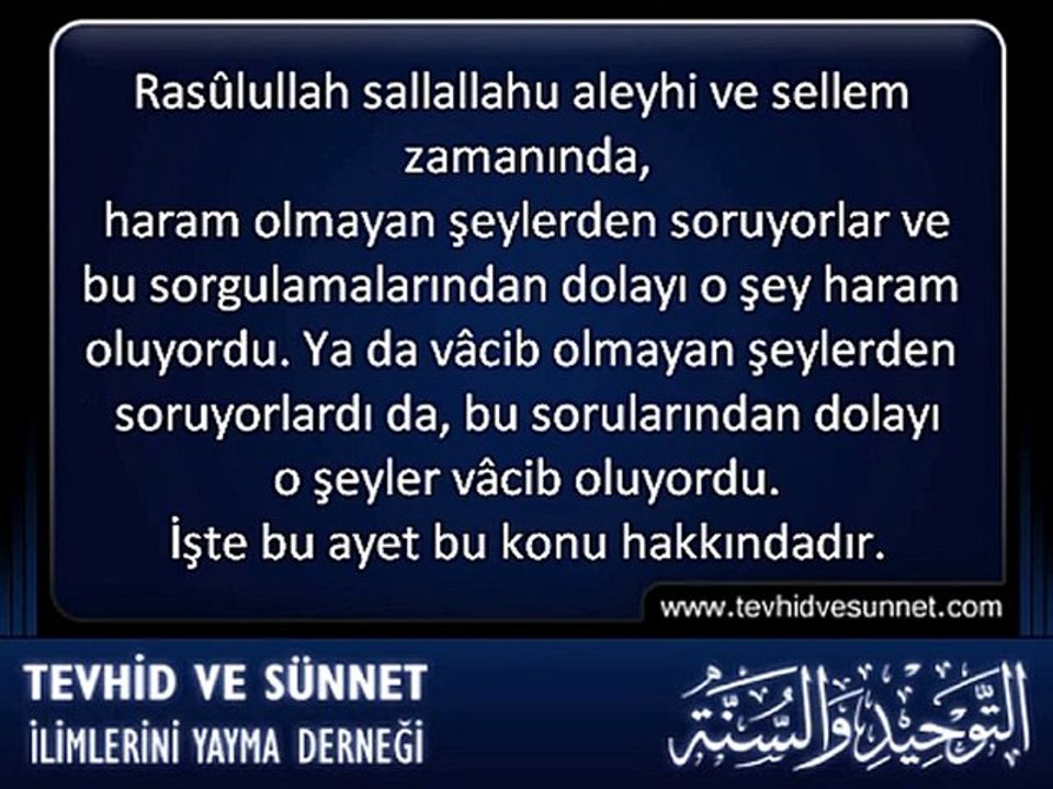 İsbâl Konusunda Bir Şüphenin Reddi