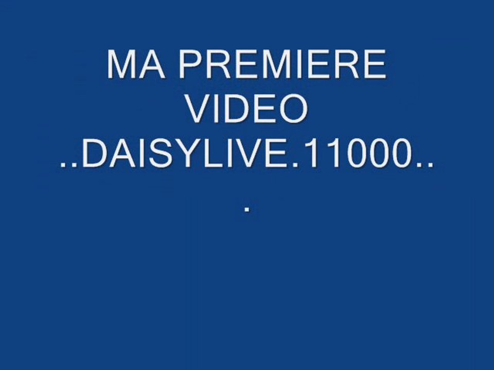 MA PREMIERE VIDEO