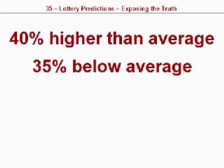 35 - Lottery Predictions - Exposing the Truth