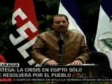 Ortega: Crisis egipcia la resolverá su pueblo y no a control remoto como lo quiere EE.UU.
