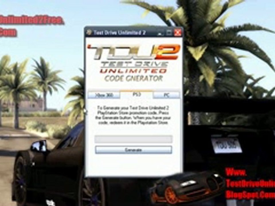 Free Test Drive Unlimited 2 Crack - Download [Xbox 360]