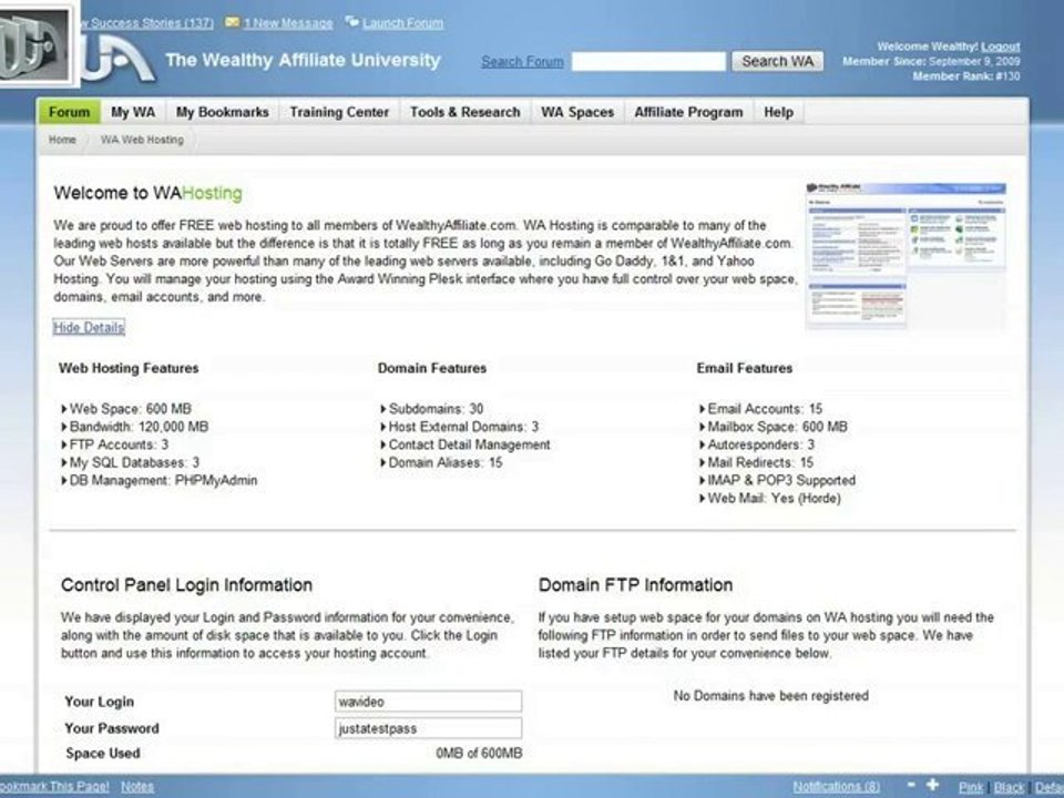 Affiliate Wealthy - Wealthy Affiliate Video Tour