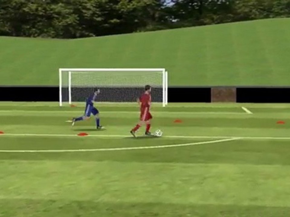 Football drill - Technique and skills to win 1 v 1 situation