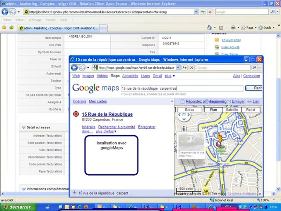 Utilisation Vtiger logiciel de GRC
