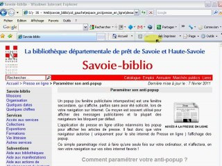 Comment paramétrer l'anti-popup sur IE 7 et supérieur