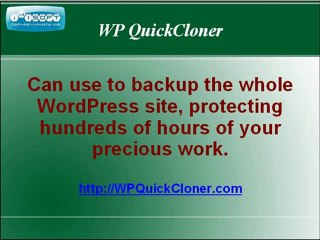 WordPress Quick Cloner