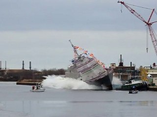 Launching A Warship Is Like Dropping A Toy Boat In A Bathtub