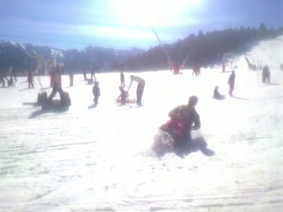 Février 2011 - Beille, descente en luge Lulu et Stéph