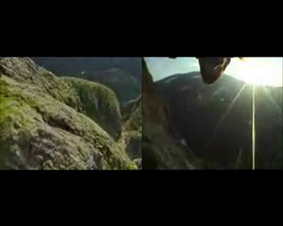 Wingsuit mountain swooping