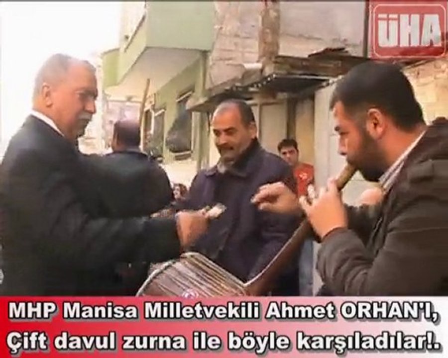 Orhan'ı, Çift davul zurna ile böyle karşıladılar!!..