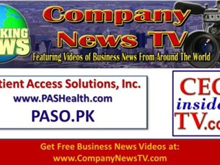 Patient Access Solutions (PASO.PK) Spills the Beans in CEOi