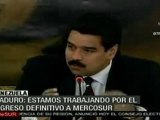 Optimismo en Venezuela sobre su ingreso al Mercosur (Maduro)