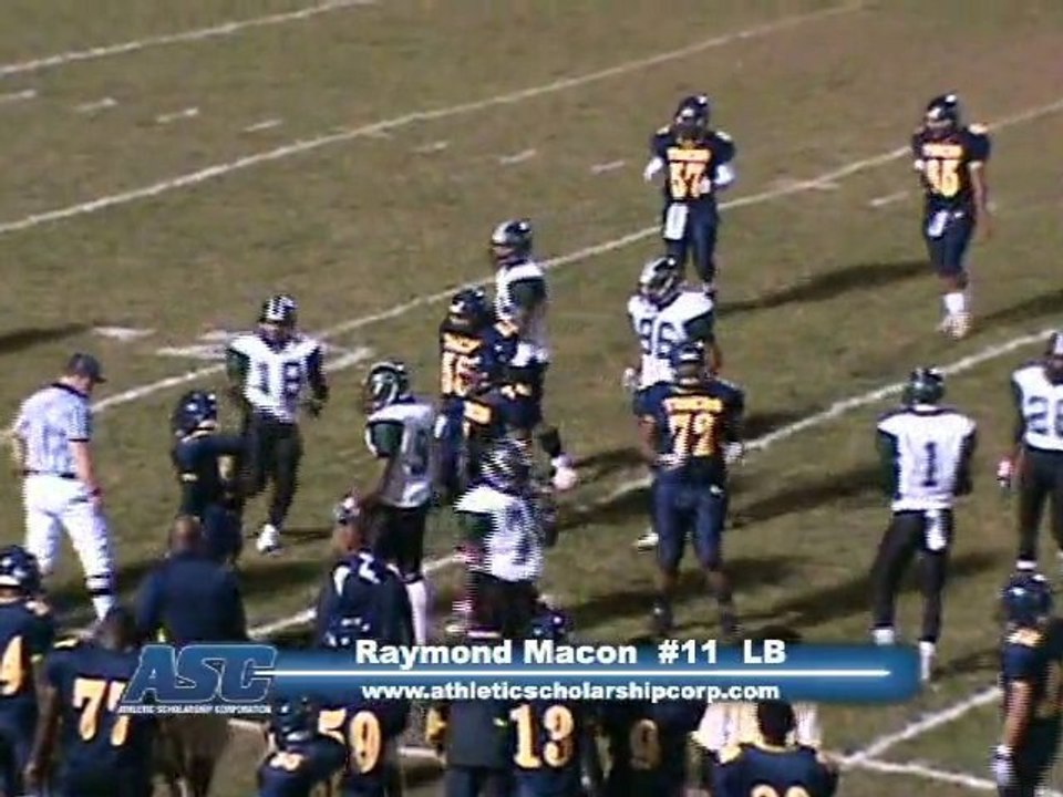 Raymond Macon #11 LB/FB BEDFORD HIGH FOOTBALL