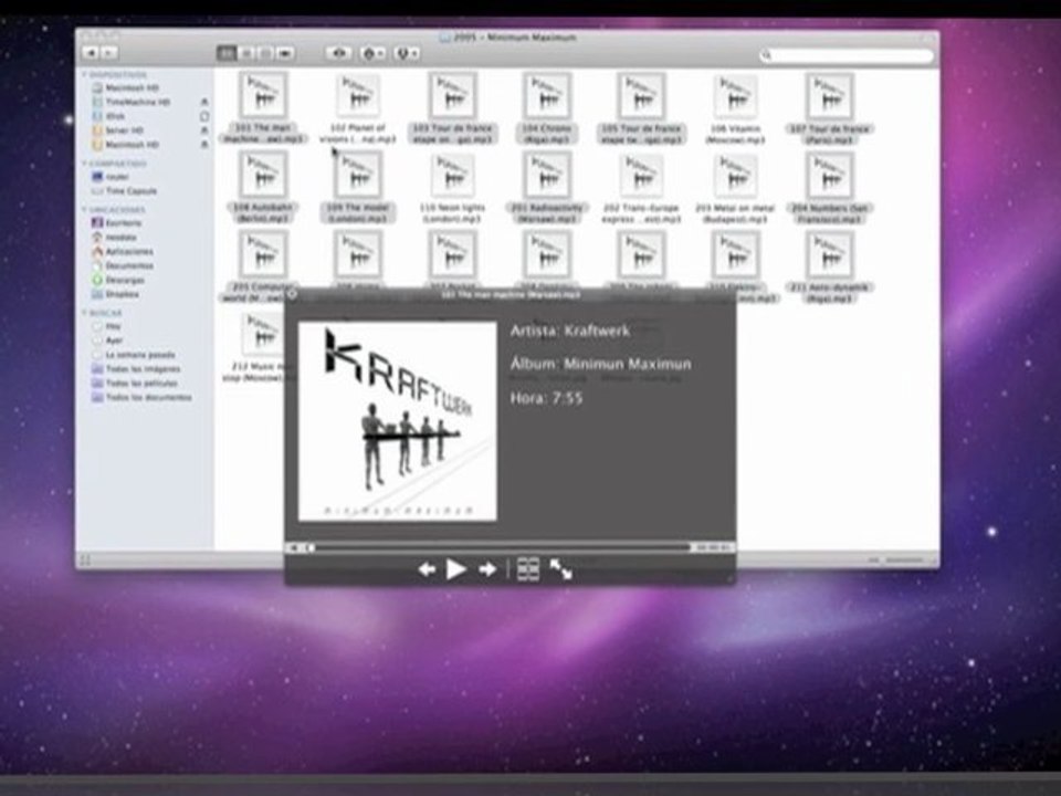 Reproducir una selección de música desde Finder