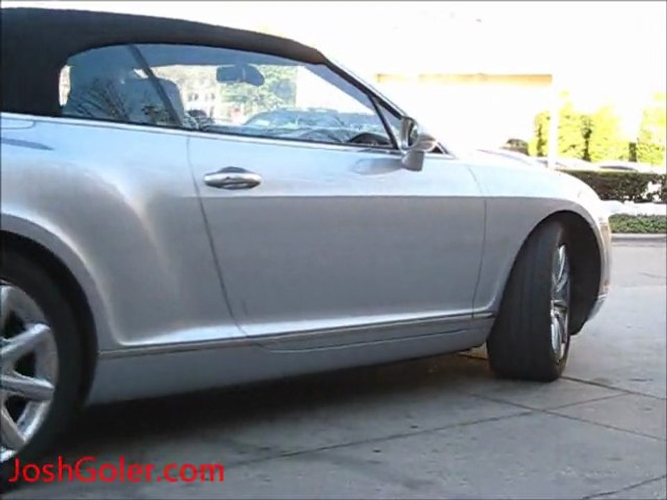 Silver Bentley Continental GTC - Driving
