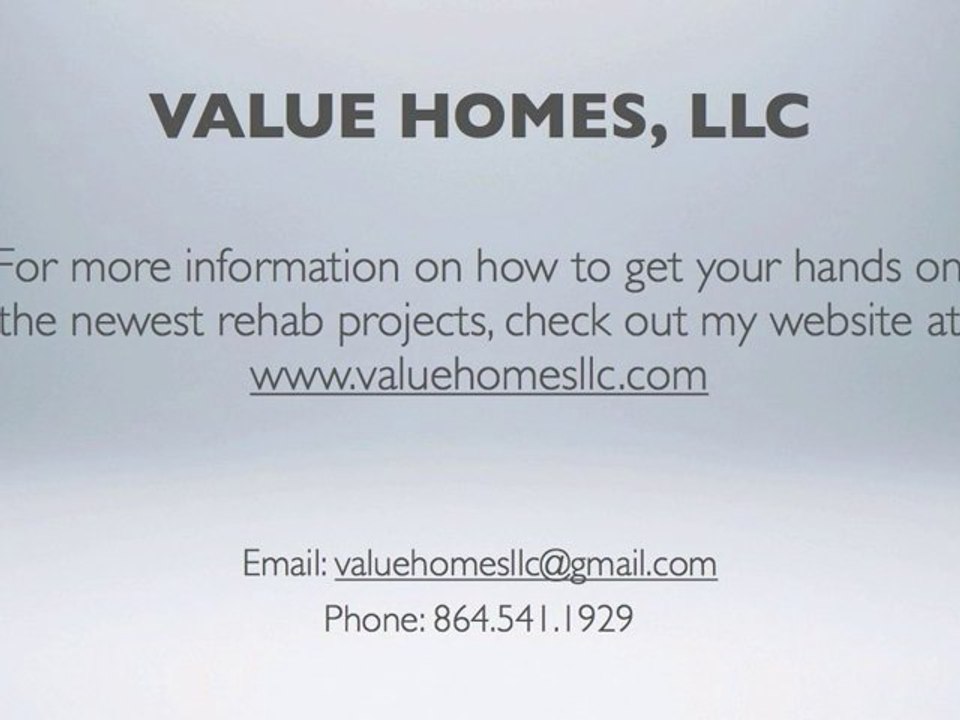 Find rehab projects in Simpsonville South Carolina