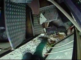 Turkey bus crash drama caught on camera