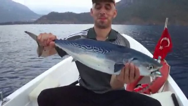 ANTALYA ADRASAN KOYUNDA BALIK AVI İÇİN AÇILIRKEN TROFE ORKİNOS AVI YAPTIK - adrasanbalik.com