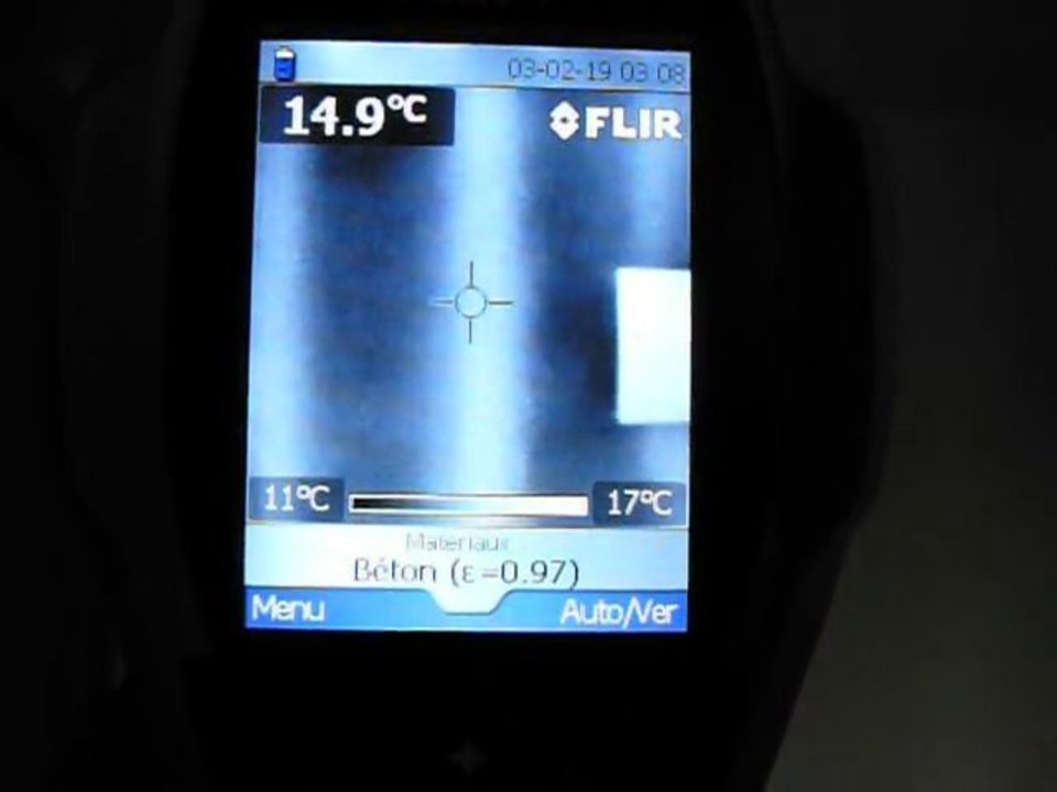 Ossature d'un mur en torchis vue avec une caméra infrarouge