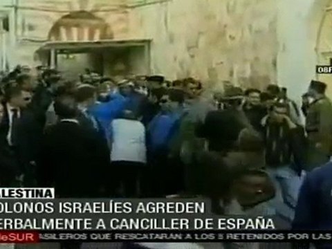 Colonos israelíes agredieron a canciller española