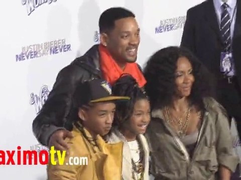 JADEN SMITH and WILLOW SMITH at Never Say Never Premiere