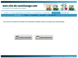 Recherche de covoitureurs avec mon-site-de-covoiturage.com, par La Roue Verte