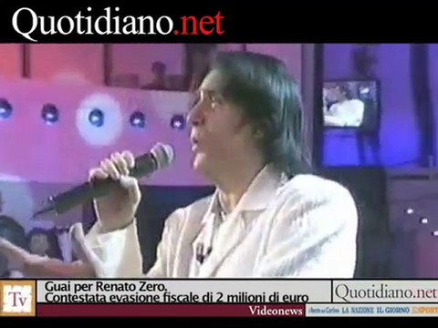 Guai per Renato Zero, contestata evasione fiscale di 2 milioni di euro