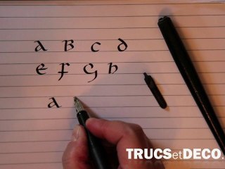 Calligraphie romaine, l'écriture onciale par TrucsetDeco.com