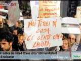 Protesta al Festival del Film di Roma: circa 1500 manifestanti occupano il red carpet