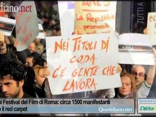 Protesta al Festival del Film di Roma: circa 1500 manifestanti occupano il red carpet