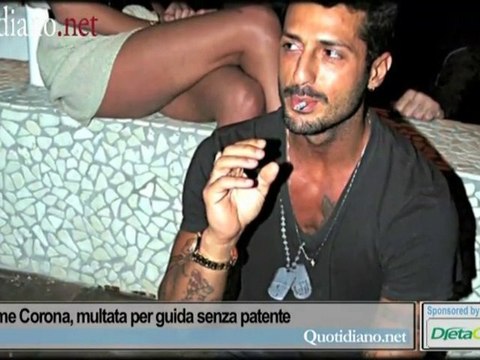 Belen come Corona, multata per guida senza patente