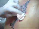 sırt dövmesi split tattoo çalışması istanbul dövmeci video
