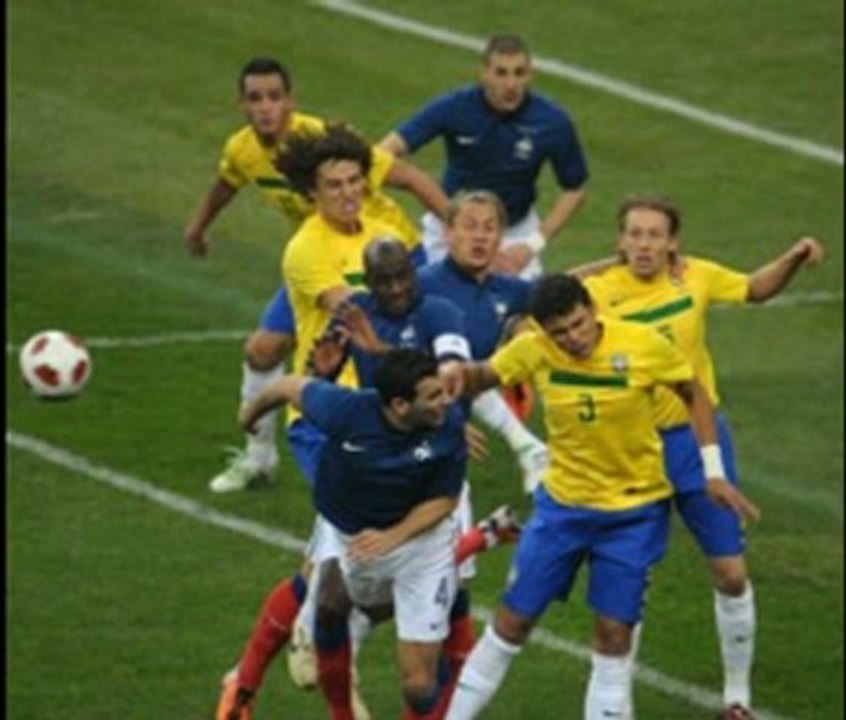 France 1-0 Brazil Benzema scored, Hernanes red-card