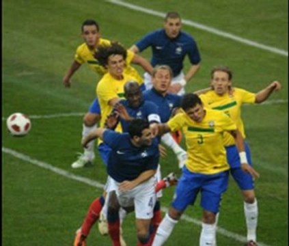 France 1-0 Brazil Benzema scored, Hernanes red-card