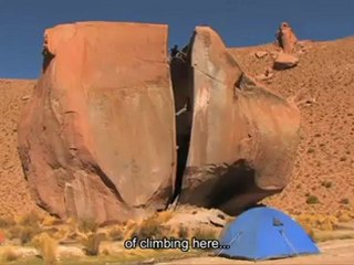 Climbing in Argentina under the Tuzgle volcano