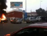 Napoli - Esplosione di un auto davanti a ferrovia