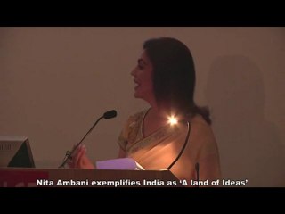 Nita Ambani personifies India as 'A land of Ideas'