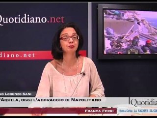 L'Aquila, oggi l'abbraccio di Napolitano
