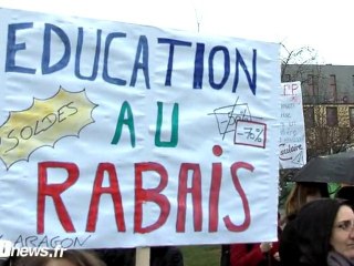 Manifestation professeurs colleges JJ Rousseur Argenteuil