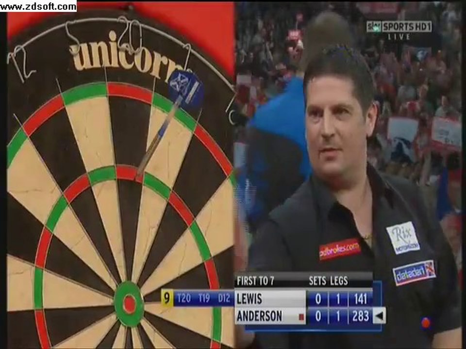 Lewis 9 darts end