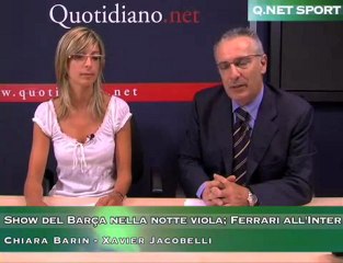 Show del Barça nella notte viola; Ferrari all'Inter