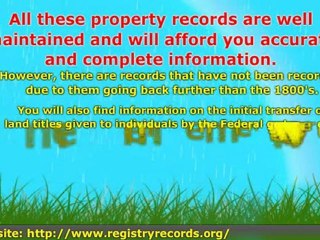 Property Records Are Vital When Establishing Your Family Tre