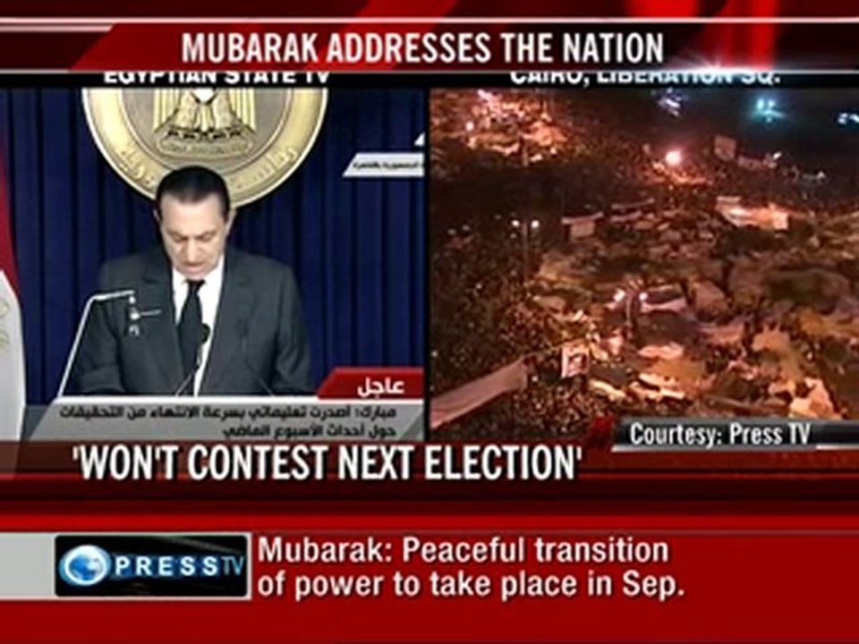 Hosni Mubarak stays on as Egypt's President