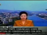 Norcorea acusa a Surcorea del fracaso de conversaciones para mejorar relaciones