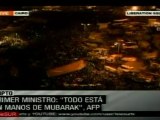 Primer ministro de Egipto asegura que salida a crisis está sólo en las manos de Mubarak