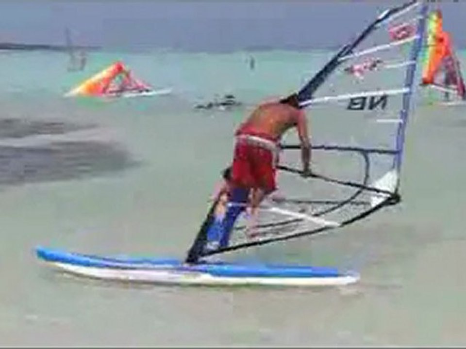 Windsurfing classic freestyle practice