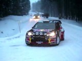 Citroen DS3 WRC racing at the Swedish rally
